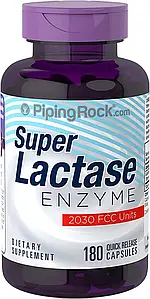 Фермент лактази Piping Rock Super Lactase Enzyme 2030 FCC Units 180 капс.