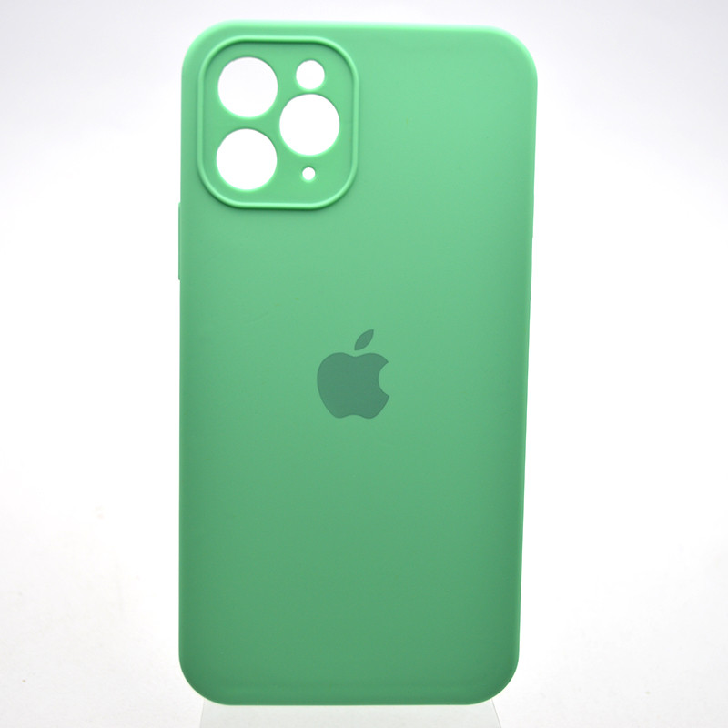 Чохол силіконовий з квадратними бортами Silicon case Full Square для iPhone 11 Pro Spearmint, фото 1