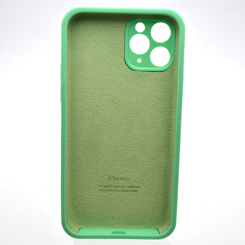 Чохол силіконовий з квадратними бортами Silicon case Full Square для iPhone 11 Pro Spearmint, фото 2
