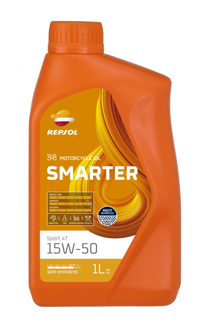 Моторне масло Repsol 4T Smarter Sport 15W50 1Л MA2 напівсинтетичне (12)- замінює RP180M51