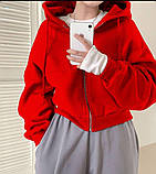 Жіночий худі з блискавкою Oversize, фото 2