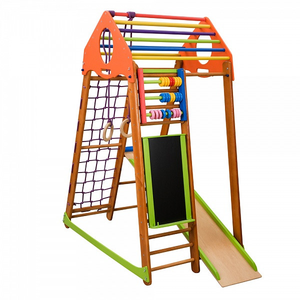 Детский спортивный комплекс для дома BambinoWood Plus (ТМ SportBaby) - фото 1 - id-p343405119