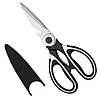 Ножиці кухонні 4в1 для м'яса риби з відкривачкою і горіхоколом, нержавійка, фото 2