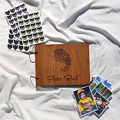 Альбом для фотографій дерев'яний/ фотоальбом на подарунок  /  крафтбук "відбиток"