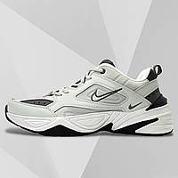 Кроссовки мужские кожаные Nike Air Monarch IV серые осенние демисезонные