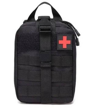 Сумка під аптечку, тактична, на липучці, швидкознімна Чорний KT7000102.PeremogaUA