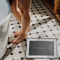 Супервпитывающий коврик для ванной комнаты абсорбирующий прямоугольный 60х40см Серый