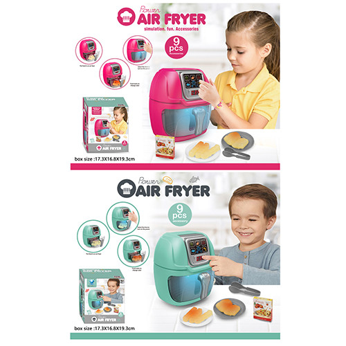 KM1018-2 Побутова техніка фритюрниця, 9 предметів, звук, світло, на батарейці, 2 кольори
