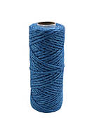 Шнур джутовый крученый голубой, 50 метров