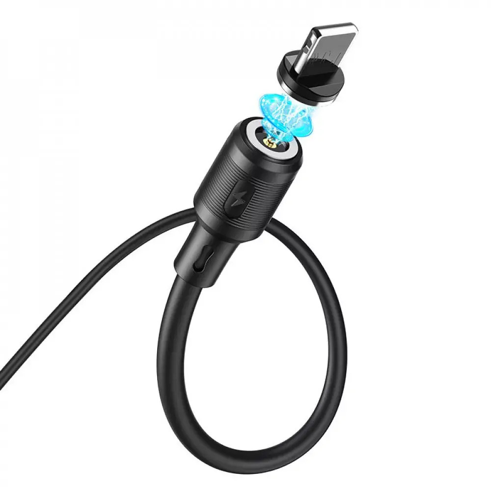 Кабель USB магнітний Hoco X52 Lightning Black 1m