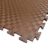 Мат татамі (ластівчин хвіст пазл) EVA OSPORT 1м х 1м товщина 10мм (OF-0230) Коричневий, фото 2