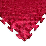 Мат татамі (ластівчин хвіст пазл) EVA OSPORT 1м х 1м товщина 10мм (OF-0230) Червоний, фото 2