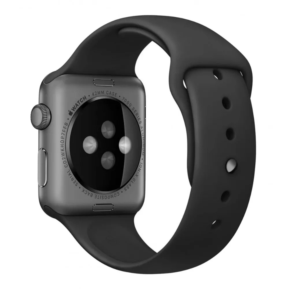 Ремінець Veron для Apple Watch 38, 40, 41 мм Black силіконовий