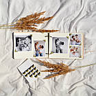 Альбом для фотографій дерев'яний/ фотоальбом на подарунок  /  крафтбук "ніжки" світла, IVORY, фото 2