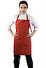 Фартух Lux Form Габардин з нагрудником для повара офіціанта кондитера червоний, фото 6