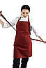 Фартух Lux Form Габардин з нагрудником для повара офіціанта кондитера бордовий, фото 6
