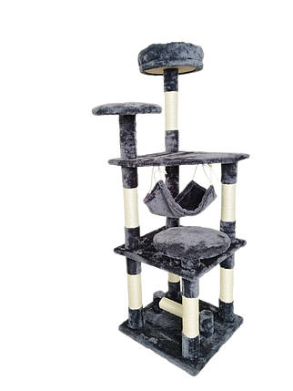 Кігтеточка, будиночок, дряпка для кішок Avko CatTree 1222 Grey, фото 1