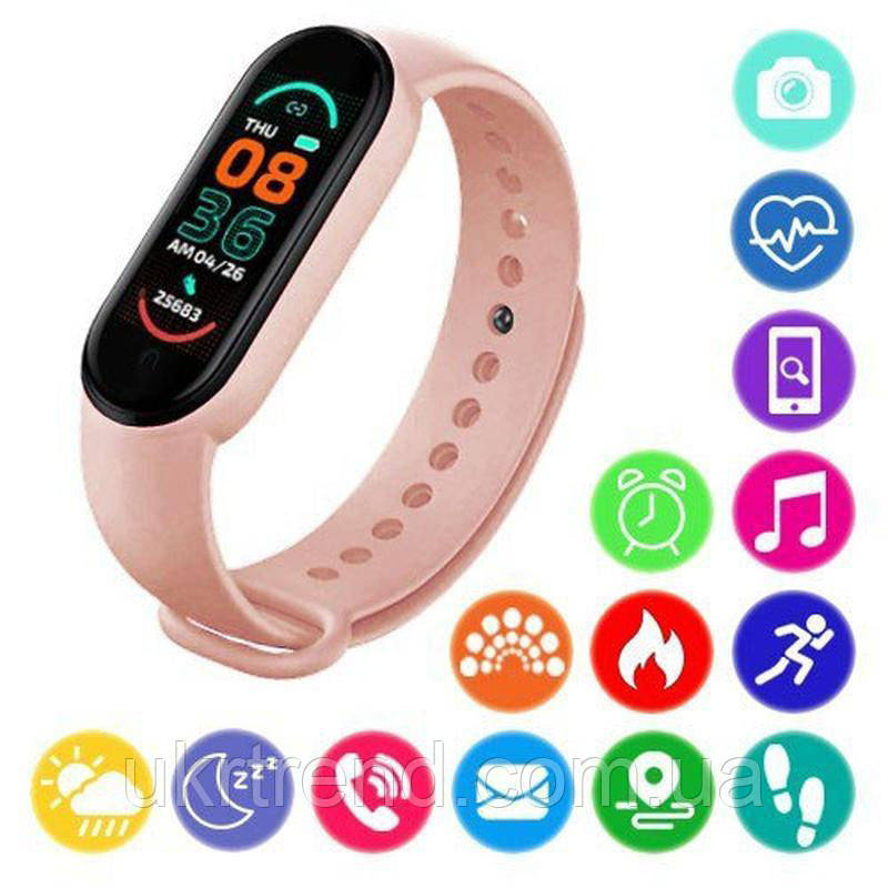 Смарт браслет M5 Smart Bracelet Фітнес трекер Watch Bluetooth. JS-358 Колір рожевий