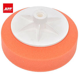 Поролоновий полірувальний універсальний диск на різьбленні M14 помаранчевий APP 150мм