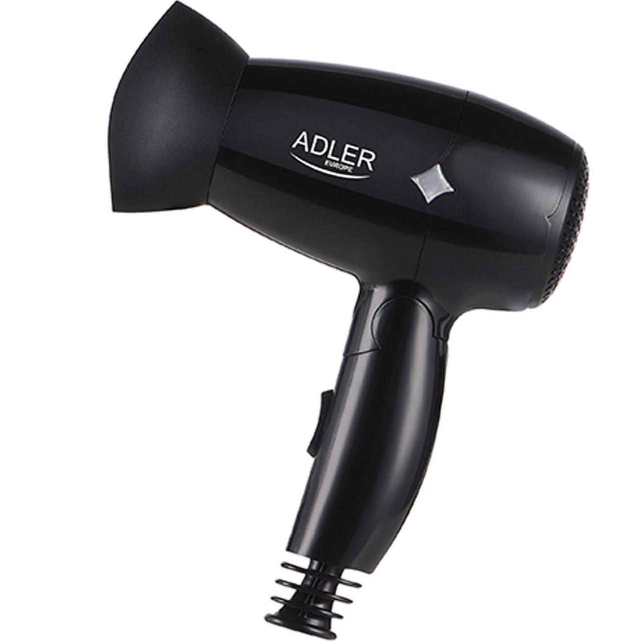 Фен Adler AD 2251 (1400 Вт, концентратор, 2 швидкості, компактний, складна ручка)