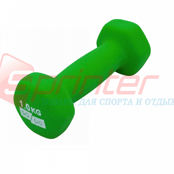 Гантелі МАТОВІ 1 кг. пара Зелені