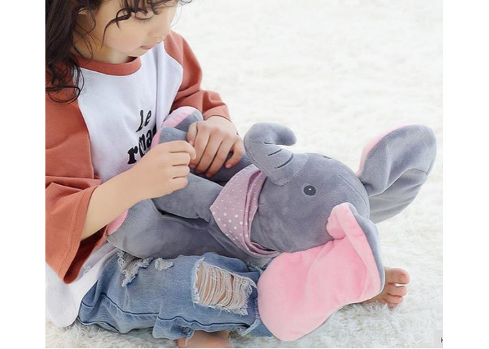 Плюшевая говорящая игрушка-слон Peekaboo | Интерактивная игрушка | Музыкальная игрушка - фото 5 - id-p1958579572