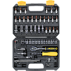 Набор инструментов для автомобиля DEKO Набор инструментов 1/4" для авто 14731 (53 ШТ.)