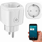 Розумна WiFi розетка Tuya Smart + Подарунок Cмарт вайфай реле / Смарт розетка з лічильником електроенергії, фото 2