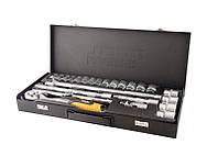 Набор насадок торцевых MASTERTOOL PROFI CrV 1 2 10-32 мм 24 шт (78-4124) CP, код: 8150673