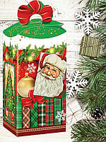 Новорічна коробка з картону для новорічних подарунків на 500г цукерок 24-82-4
