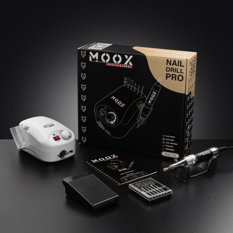 Фрезер Moox Professional X102 на 45 000 об/хв. та 65W. для манікюру та педикюру (Білий), фото 1