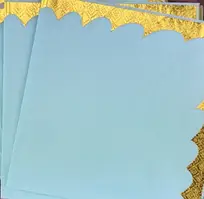 Серветки святкові "Золотий кант на аквамарині", 20 штук