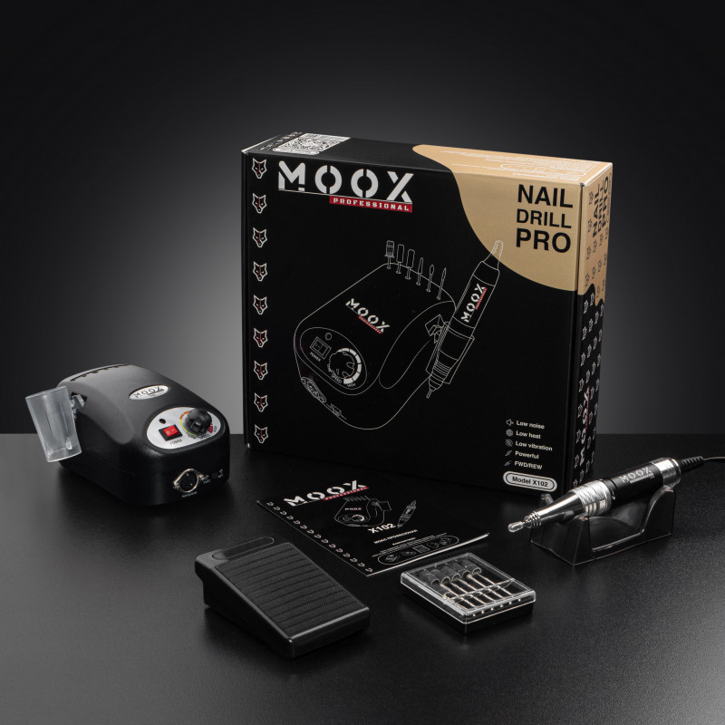 Фрезер Moox Professional X102 на 45 000 об/хв. та 65W. для манікюру та педикюру (Чорний), фото 1