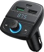 -трансмиттер Ugreen CD229 Bluetooth Car Charger (5.0+PD+QC3.0+USB Flash Drive+TF) Black (UGR-80910)