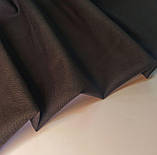 Костюмна вовна стрейч темно коричнева, фото 5