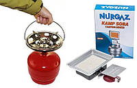 Газовий пальник Nurgaz N-309 + Газовий балон 5 літрів, фото 2
