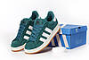 Adidas Campus 00S Grey Black чоловічі жіночі кросівки кеди Адідас Кампус зелені з білим замш весна осінь, фото 5