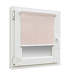 Тканинні ролети Льон 2070 світлий бежево-персиковий колір з фіксацією