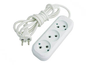 Подовжувач /Energycell /3 розеток 1,5 м білий (2х0.75 мм)