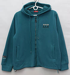 Тепла зимова кофта на дівчинку з блискавкою та капюшоном