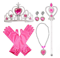 Набір аксесуарів Принцеси Бабрі Русалочки Анни рукавички паличка корона кольє кліпси рожеві