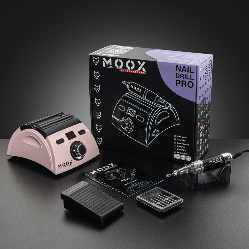 Фрезер Moox Professional X310 на 50 000 об/хв. та 70W. для манікюру та педикюру (Рожевий), фото 1