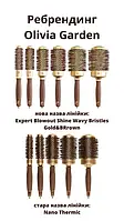 Термобрашинги серії Expert Blowout Shine Wavy Bristles Gold&Brown (Nano Thermic Ceramic+Ion)