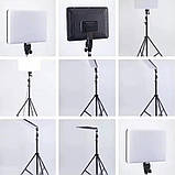 Світлодіодна прямокутна лампа для фото відео 36х25 см PL-36 з пультом та штативом 2м для блогерів візажистів, фото 6