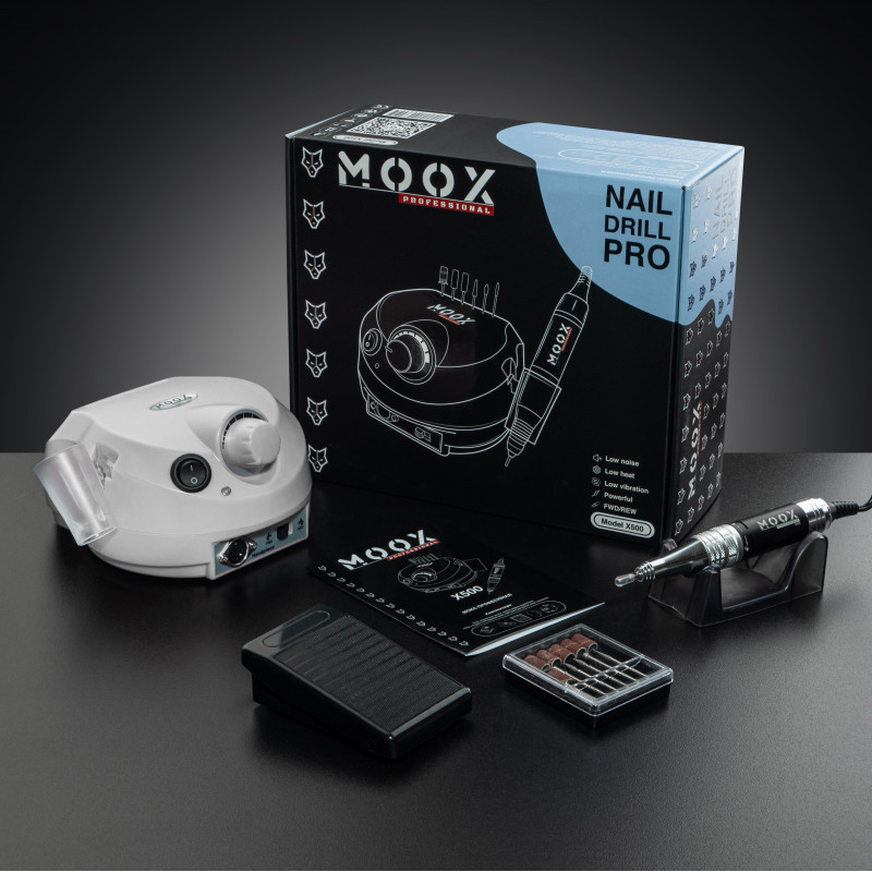 Фрезер Moox Professional X500 на 45 000 об/хв. та 65W. для манікюру та педикюру (Білий), фото 1