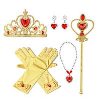 Набір аксесуарів Принцеси Бабрі Русалочки Анни рукавички паличка корона кольє кліпси жовтий