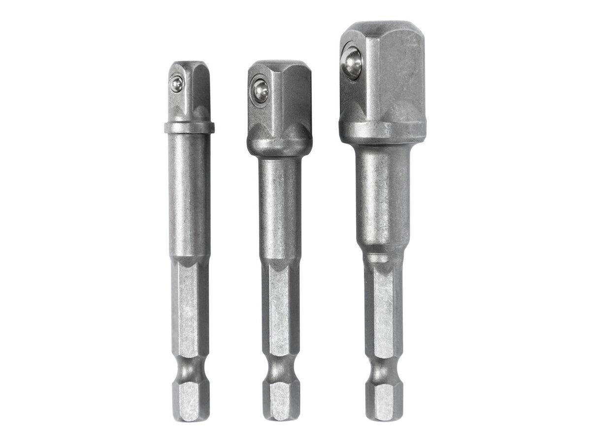 Набір квадратних адаптерів для біт 3 шт PARKSIDE PVA 2 A1, 3 шт, тримачі біт, фото 1