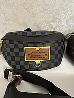 Женская сумка бананка Луи Виттон серая Louis Vuitton Gray