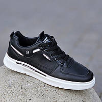 На 40р! Кросівки чоловічі чорні весна осінь кеди Кроссовки мужские черные весна осень кеды (Код: 3274тк)