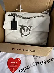 Жіноча сумка Пінко біла Pinko White